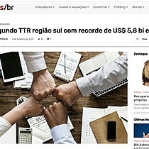 Segundo TTR regio sul com recorde de US$ 5,8 bi em M&A